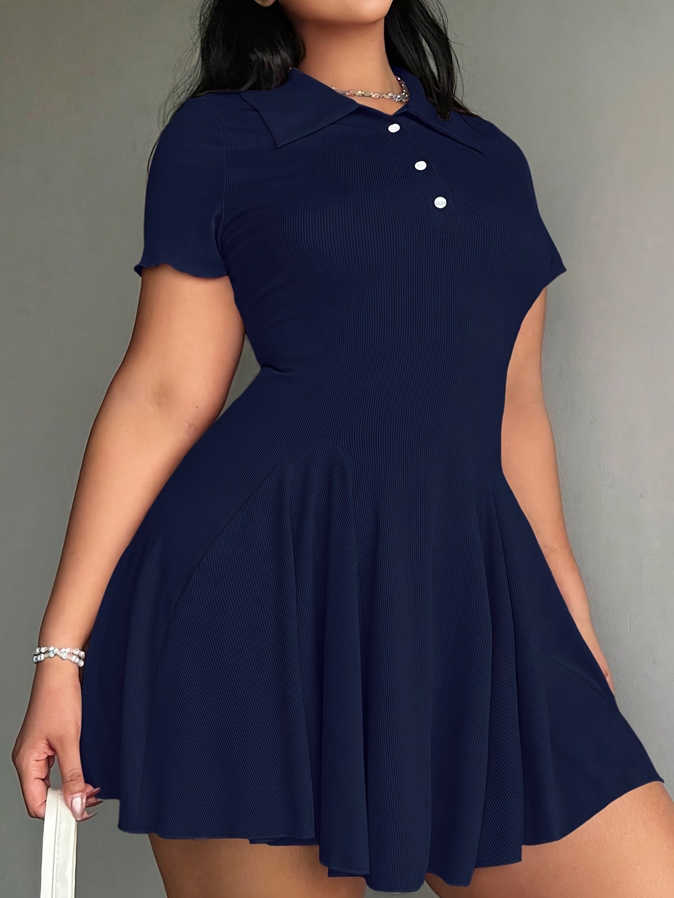 Women'S Casual Tennis Polo Dress - Short Sleeve, Button-Up Collar, Ribbed Texture, Knee-Length with Paddles, Beige, Casual Wear|Short Sleeve Dress|Buttonup Collar Dress